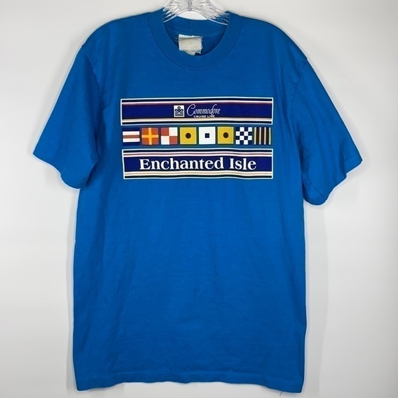 Vintage Commodore Cruise Line Cotton Tshirt Size XL - Picture 1 of 6